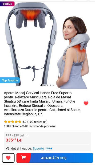 Aparat de Masaj , Cervical Hands-Free