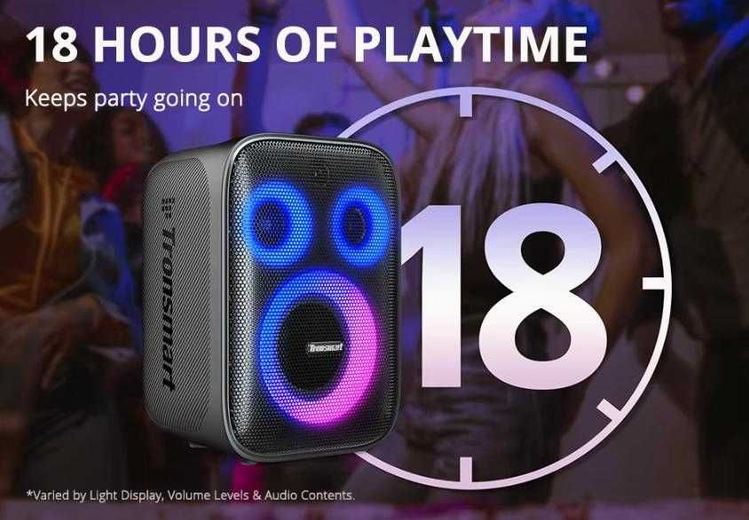 Портативен Китарен Усилвател 120W Караоке Парти Бас Tronsmart Halo 200