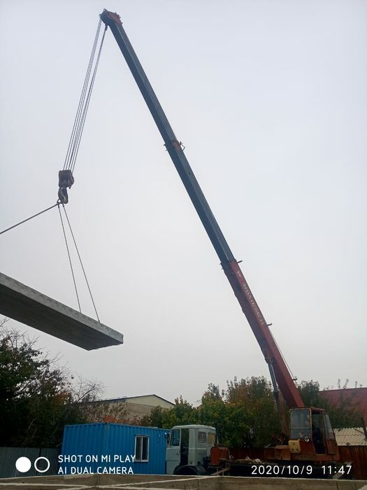 Услуги крана, автокран, бадья,