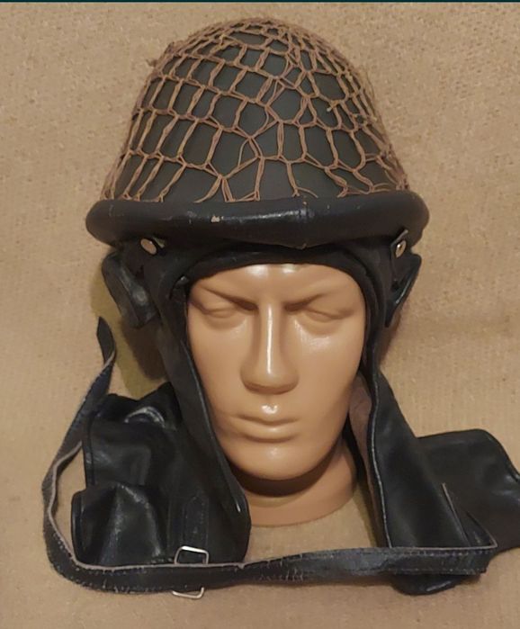 Casca piele aviație RSR casca parașutist tip 1 și masca de gaze md 85