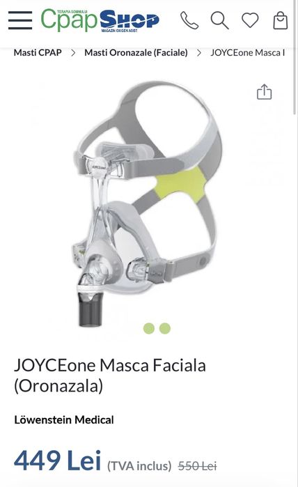 Masca Faciala (Oronazala) CPAP