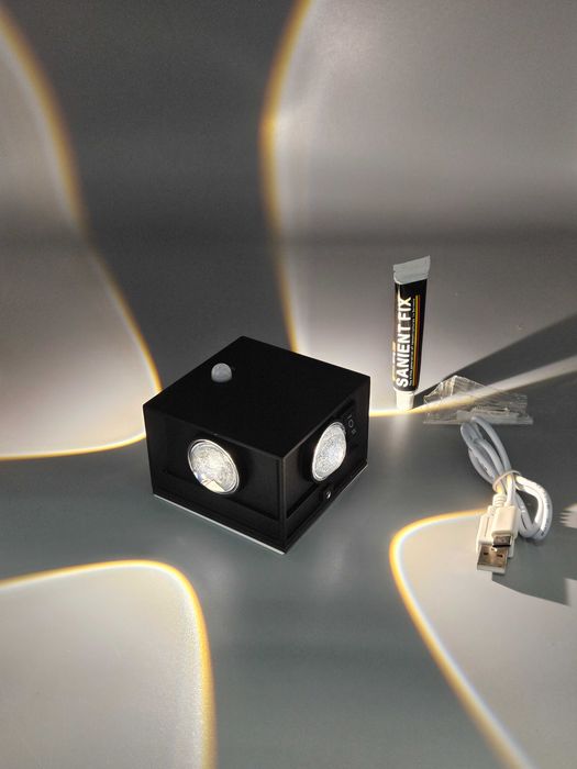LED аплик с 4LED-а и сензор за движение вътрешно и външно осветление