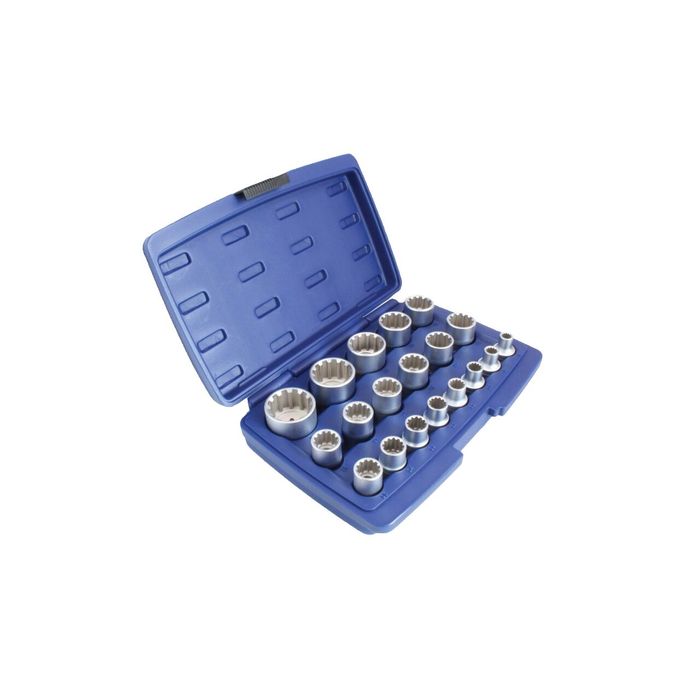 Trusa tubulare Vario Plus 12 colturi, 8 - 32 mm, 1/2", 19 piese, Asta