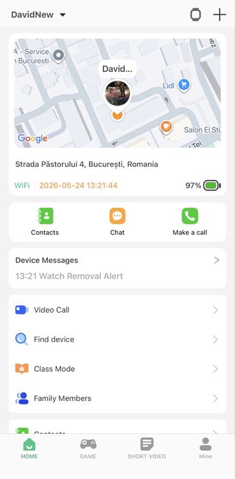 Ceas smart inteligent smartwatch telefon 4G copii cu cartela sim video call apel waterproof si functie GPS