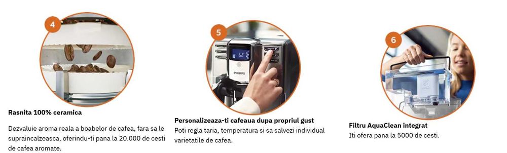Espressor automat PHILIPS Seria 5000 LatteGo EP5345/10, 1850W, 15 bar