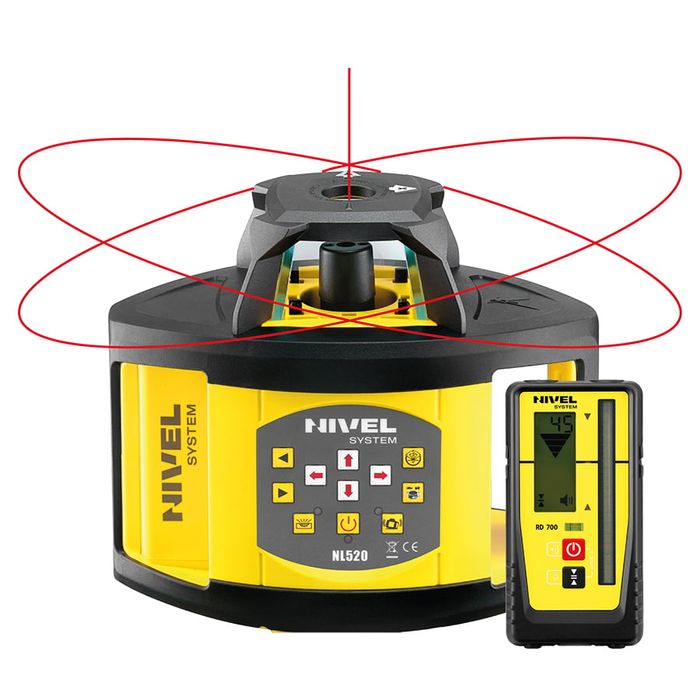 Laser rotativ Nivel System NL520R Digital, fascicul roșu