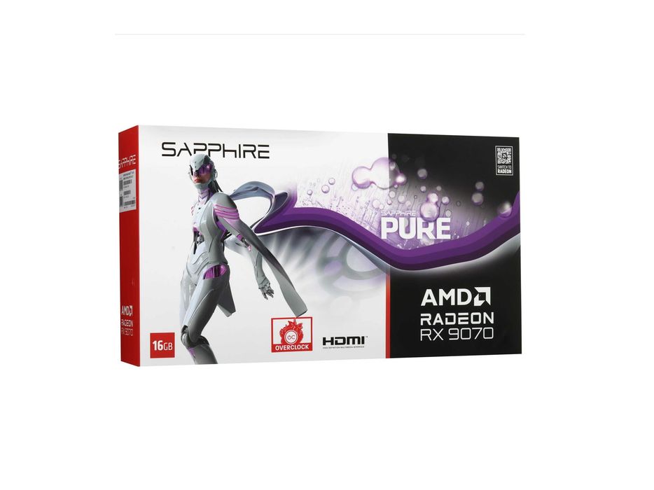 - Видеокарта Sapphire Pure AMD Radeon RX 9070 GAMING OC 16GB