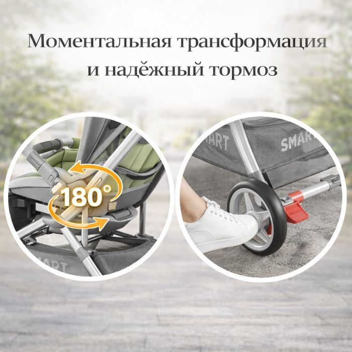 Коляска складывается