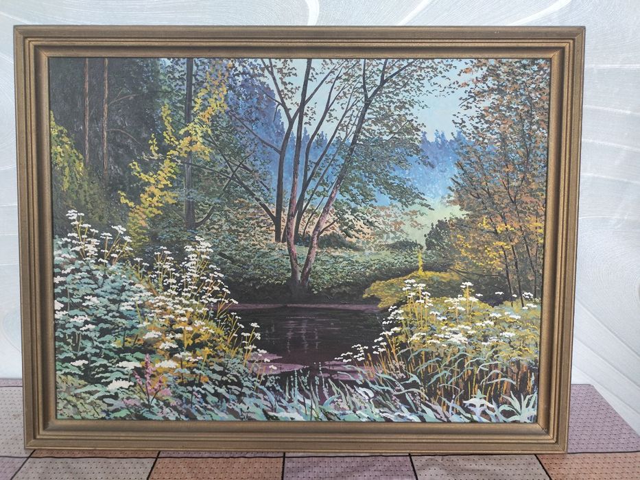 Картина маслом 60х45, ручная работа, в рамке. Отличное состояние.
Разм