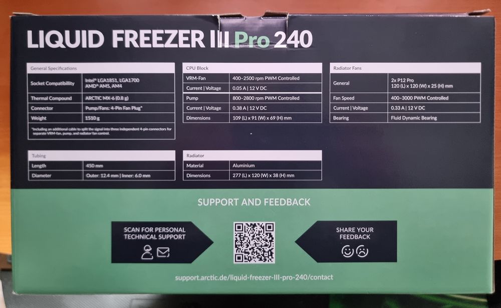 Cooler ARCTIC Liquid Freezer III Pro 240 Racire cu lichid AIO 240mm
