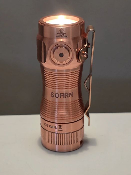 Фонарик Sofirn sc13 copper, коллекционый фонарь.