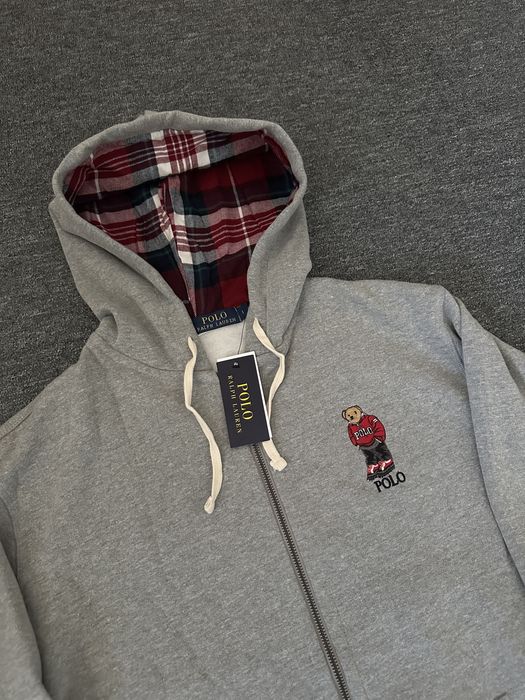Оригинален Polo Ralph Lauren Bear Zip Up Hoodie