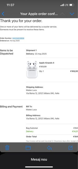 Apple Airpods 4 originale