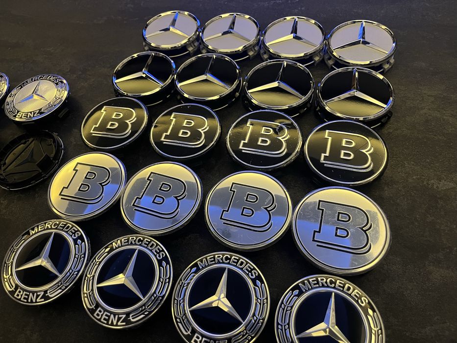 Капачки за джанти мерцедес/mercedes  и емблеми(75мм + 55мм)