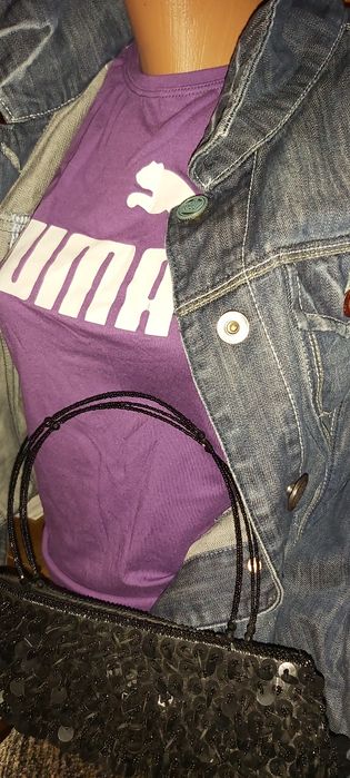Geaca blugi+ tricou puma+ gentuta