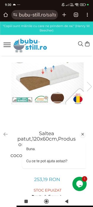 Pătuț cu saltea, carusel, lenjerii