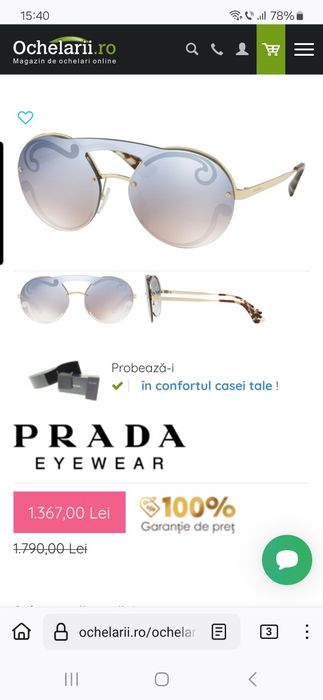 Ochelari de soare Prada originali
