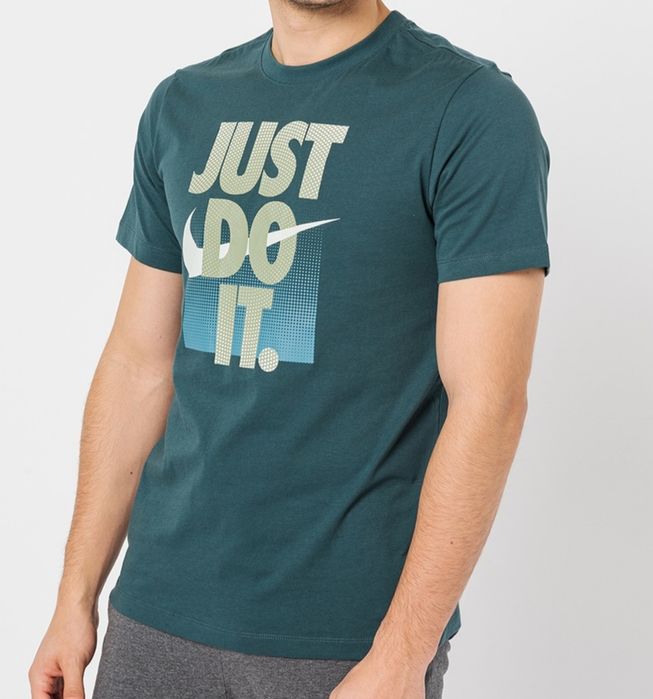 Nou! Tricou NIKE 100% Bumbac,Verde inchis, mar L,Original!