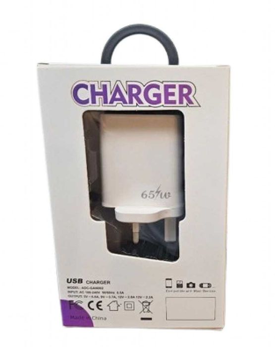 Адаптер - Ултра бързо 65W (Super VOOC+) USB-C + USB-A заряд
Цена 25лв.