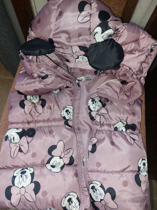 Детско пухено палто/ елек МиниМаус H&M 104см