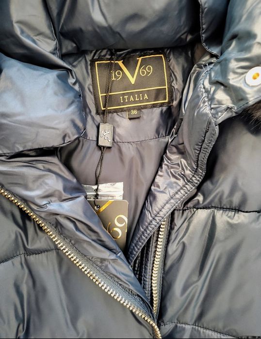 Geaca lunga din puf versace