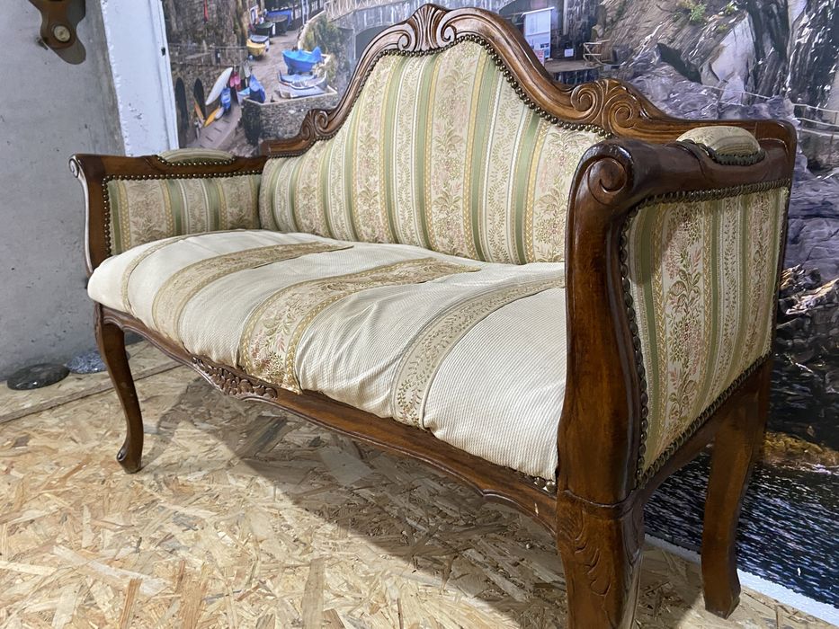 Canapea Banca Vintage Lemn Masiv Sculpturi