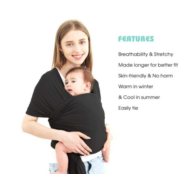 Marsupiu de calatorie, usor, respirabil, moale, Negru