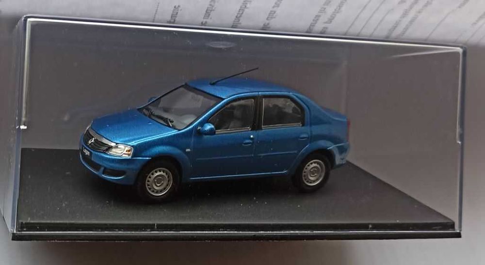 Macheta Renault (Dacia) LOGAN ph2 Facelift 2008 albastru 1/43 Carte