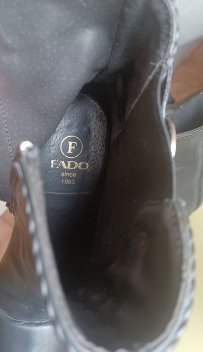 Черни боти FADO от естествена кожа
