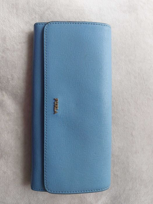 Оригинален портфейл Furla светлосиньо