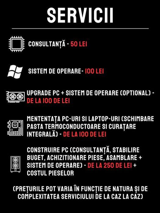 Servicii Profesionale IT Asamblare PC - Consultanță,Upgrade,Mentenanță