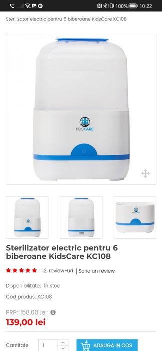 Sterilizator 6 biberoane