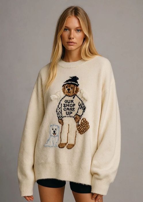 Страхотен мек пуловер с мече