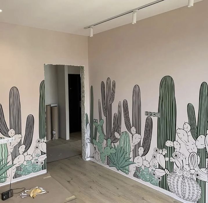 Поклейка обоев