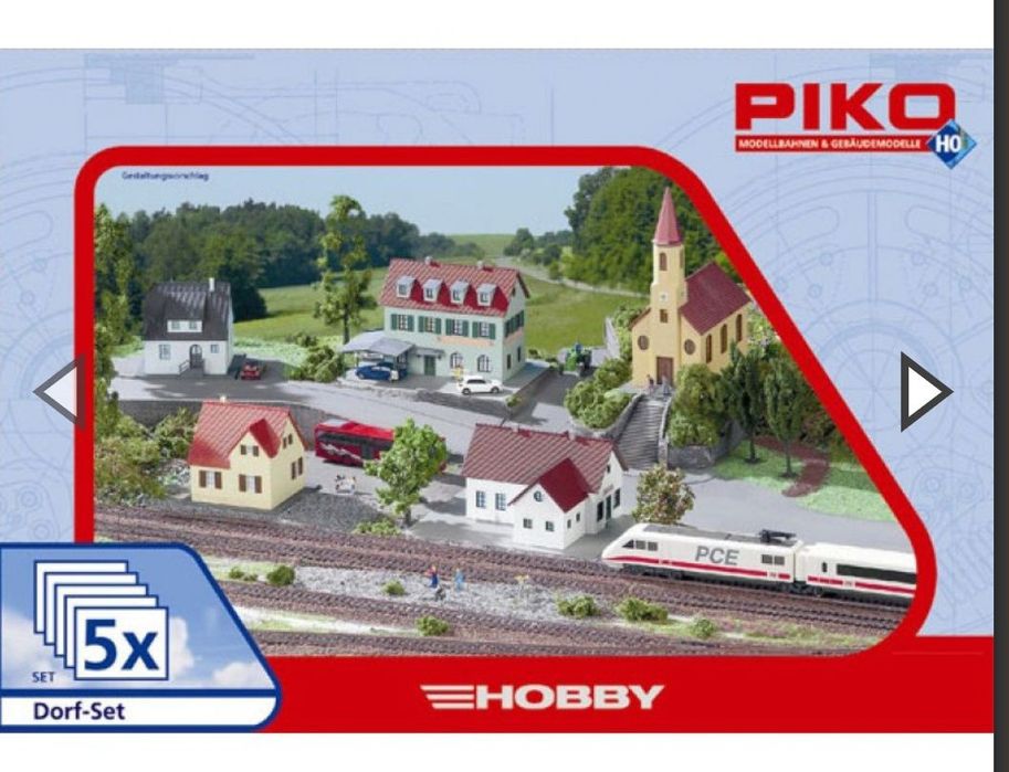 PIKO set 5 clădiri feroviare scara HO