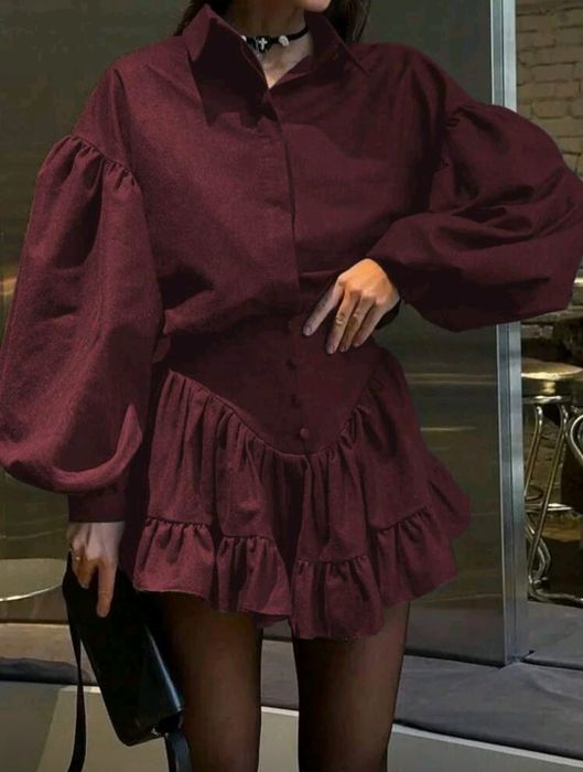 Дамски комплект в бордо