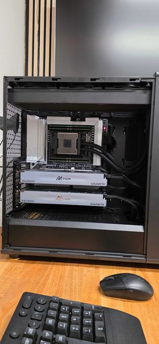 Workstation AI PRO - AMD Threadripper 9960X, AI TOP 2x 9700 PRO AI 32GB VRAM, 4x16GB DDR5 ECC, watercooled