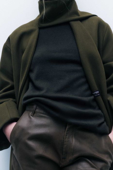 Брюки кожаные ZARA
