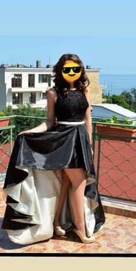 Черна бална рокля