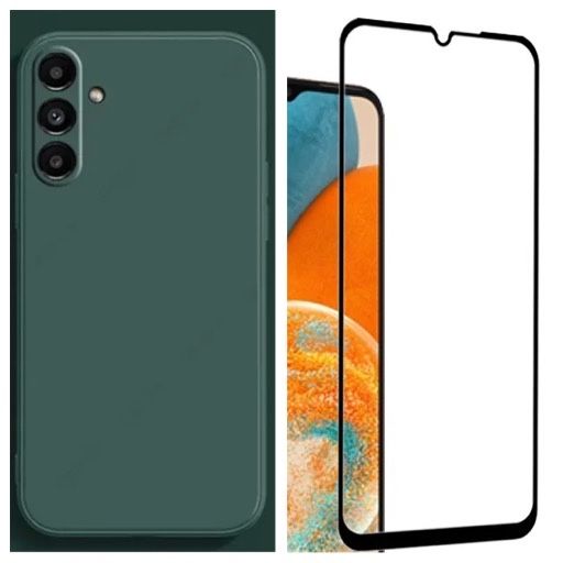 Husa Silicon X LEVEL+Folie Sticla Curb 21D Samsung A14/A34/A54/A35/A55