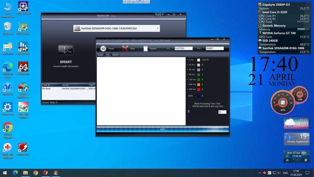 SSD диск разъём mSATA SanDisk 16Gb SATA3