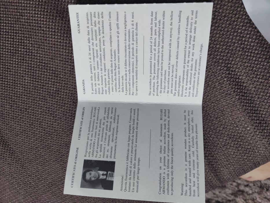 Acordeon Bugari Armando 2+2 Cassotto