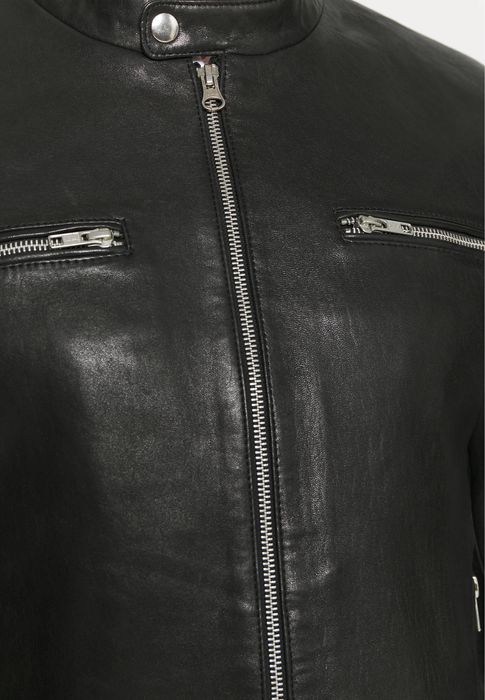 Естествена кожа яке Serge Pariente Biker Black.