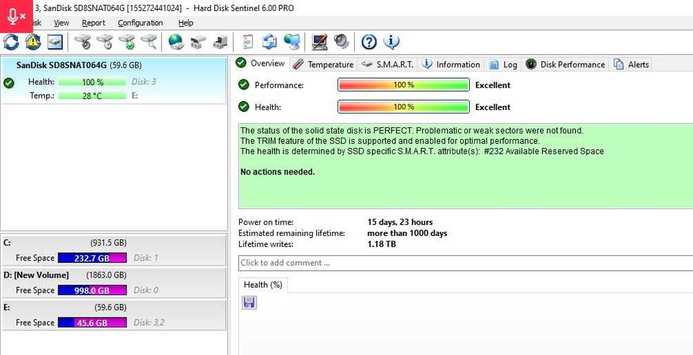 Solid-State Drive SSD SanDisk 64GB M.2 2280 SATA Z400s SD8SNAT-064G
