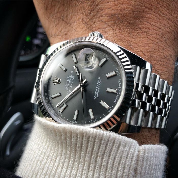 ceas rolex datejust 41,mm gray dial
