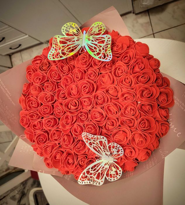 Buchet din flori de spuma 8martie