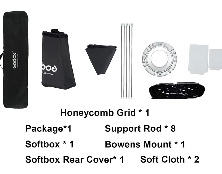 Софтбокс. Godox. Октагон. 95см. Грид. Боуенс. Осветление