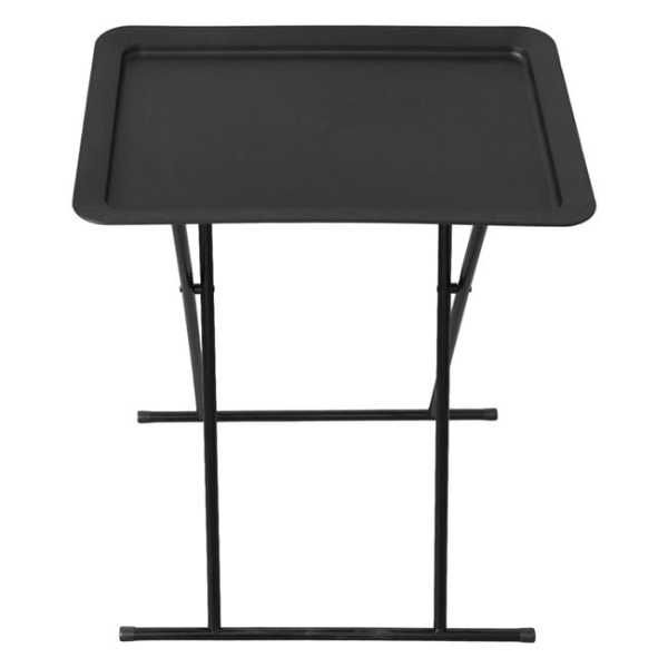 Декоративна сгъваема масичка Mercado Trade, Метал, Черна