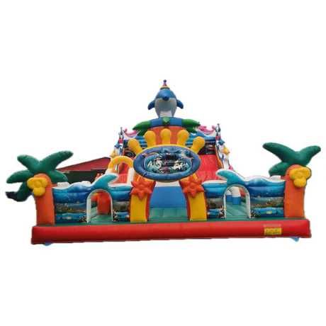 Tobogan gonflabil cu spatiu de joaca / topogan gonflabil / profesional