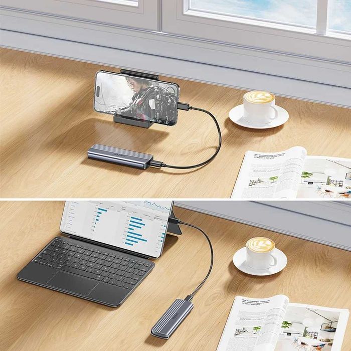 USB Външна кутия за SSD M.2 NVMe 10Gbps USB 3.1 Type-C/A + Гаранция